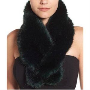 Halogen Black Faux Fur Scarf Nordstrom Pull Through